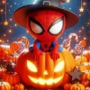 Spiderman Halloween Paint by Number