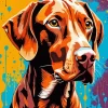 Vizsla Dog Art Paint by Number