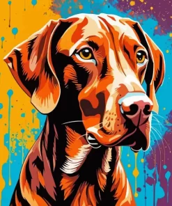 Vizsla Dog Art Paint by Number