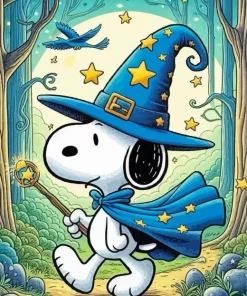 Wizard Snoopy Paint by Number