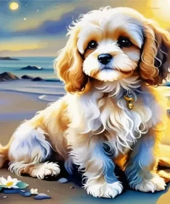 Aesthetic Cavapoo Paint by Number