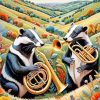 Badgers Euphonium Art Paint by Number