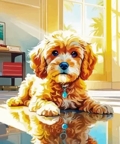 Cavapoo Puppy Paint by Number