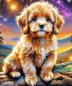 Cavapoo Dog Paint by Number
