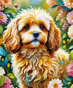 Cavapoo Dog Animal Paint by Number