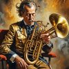 Man Playing Euphonium Paint by Number