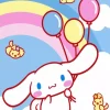 Cinnamoroll Holding Balloons Paint by Number