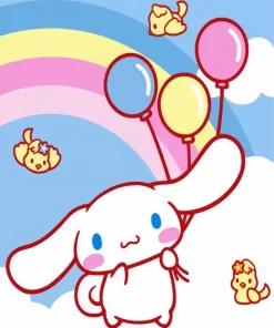 Cinnamoroll Holding Balloons Paint by Number