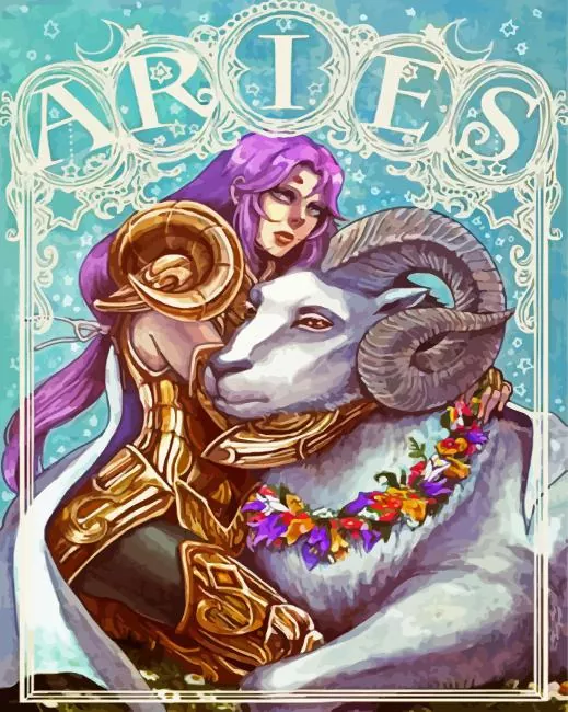 Aries Zodiac Art Paint by Numbers Aries Zodiac Art Paint by Number