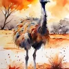 Emu Bird Animal Paint by Number
