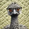 Emu With Glasses Paint by Number