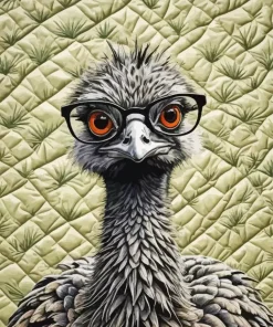 Emu With Glasses Paint by Number