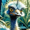 Emu Bird Paint by Number