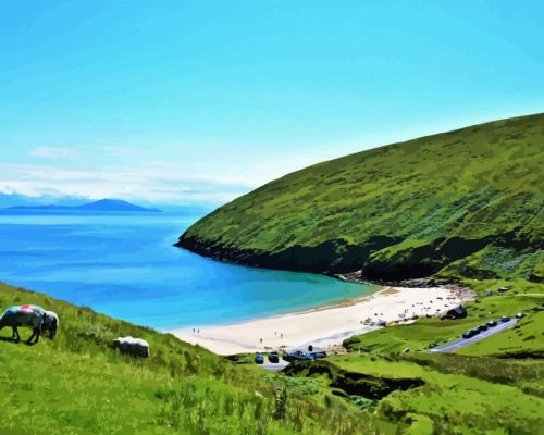 Keem Bay Beach Ireland Paint by Number
