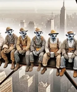 Lemur On a Skyscraper Paint by Number