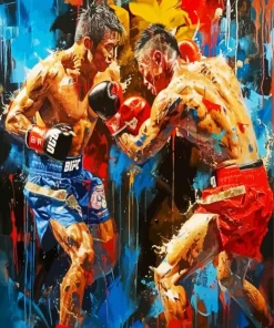 Muay Thai Fighters Paint by Number