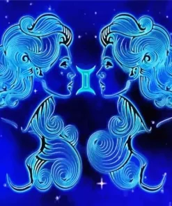Neon Gemini Paint by Number
