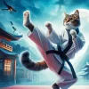 Taekwondo Cat Art Paint by Number
