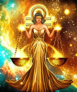 Libra Zodiac Sign Paint by Number