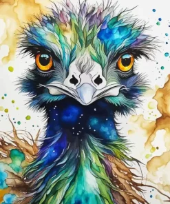 Aesthetic Emu Bird Paint by Number