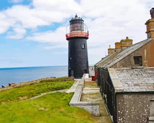 Aesthetic Ballycotton Lighthouse Paint by Number