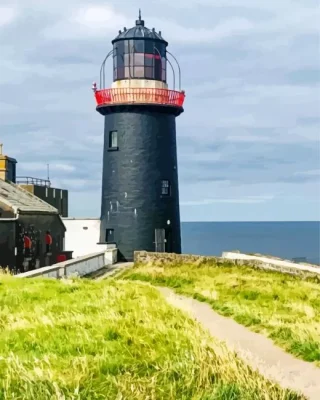 Ballycotton Lighthouse Landscape Paint by Numbers