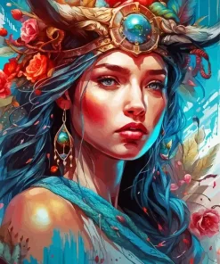 Sagittarius Woman Paint by Number