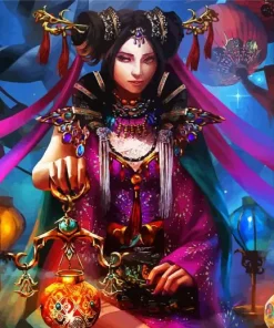 Libra Zodiac Lady Paint by Number