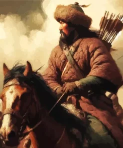 Vintage Genghis Khan Paint by Number