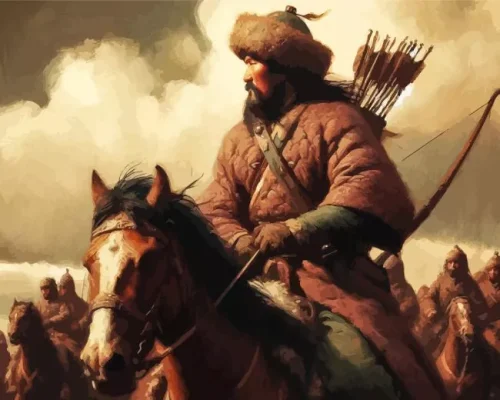 Vintage Genghis Khan Paint by Number