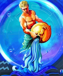 Zodiac Sign Aquarius Paint by Number