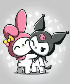 Cute My Melody And Kuromi Paint by Numbers