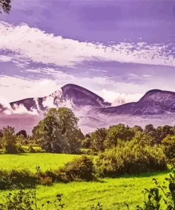 Galtee Mountains Landscape Paint by Numbers