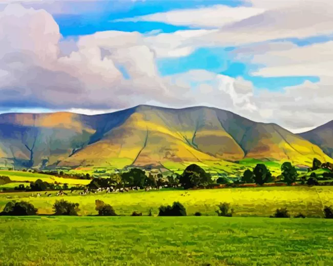 Galtee mountains paint by numbers Galtee Mountains Paint by Numbers