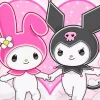 Happy Valetines Day My Melody And Kuromi Paint by Numbers