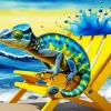 Chameleon Art Paint by Numbers