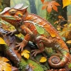 Chameleon Reptile Paint by Numbers