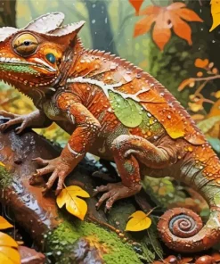 Chameleon Reptile Paint by Numbers