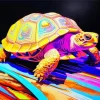 Colorful Sulcata Tortoise Paint by Numbers