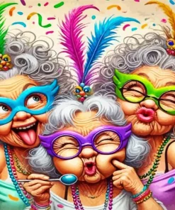 Cool Old Ladies Paint by Number