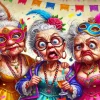 Crazy Old Ladies Paint by Number