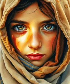 Arab Girl Paint by Number