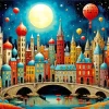 Whimsical Buildings Paint by Number