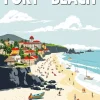 Fort Beach Poster Paint By Number