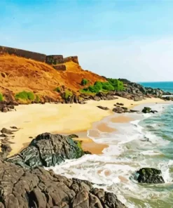 Aesthetic Fort Beach Paint By Number