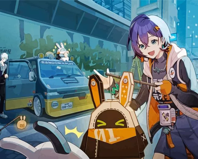 Zenless Zone Zero characters paint by number Zenless Zone Zero Game Characters Paint By Numbers