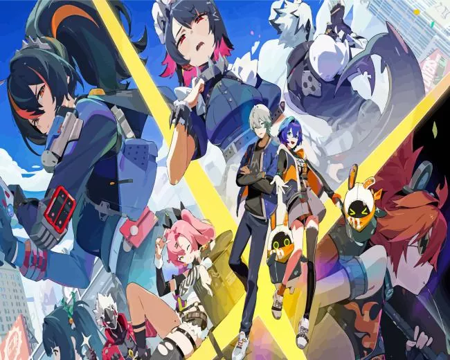 Zenless Zone Zero paint by numbers Zenless Zone Zero Game Paint By Numbers