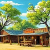 Luckenbach Texas Art Paint By Numbers