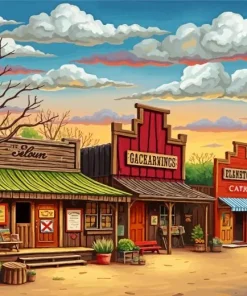 Aesthetic Luckenbach Texas Art Paint By Numbers