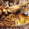 Family Of Tigers Paint By Number